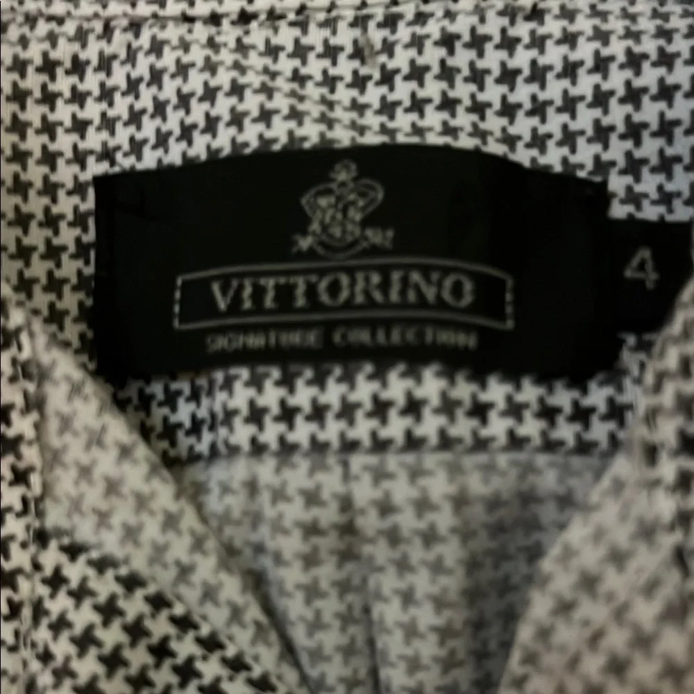 Men's Black and White Checkered Shirt - Picture 2 of 2